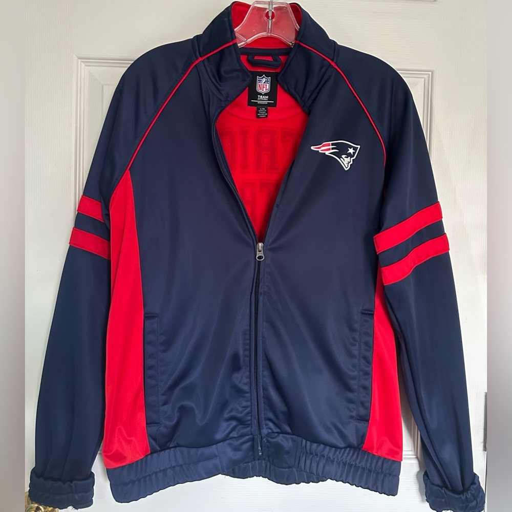 NFL Patriots Navy and Red Bomber Jacket